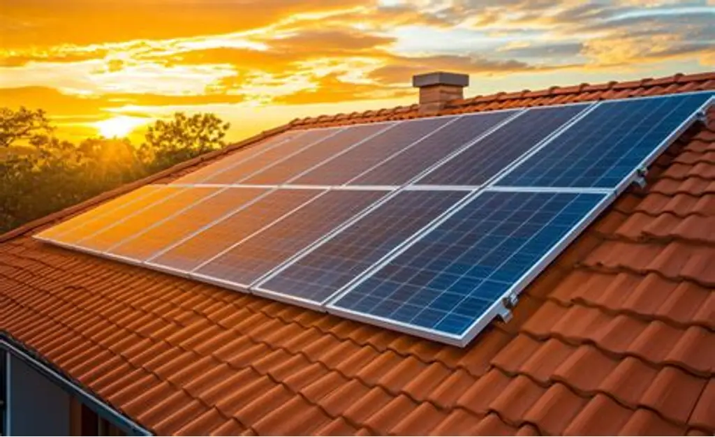 Painéis solares numa casa